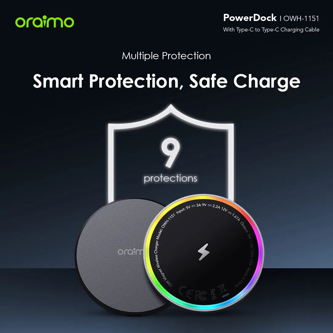 Oraimo POWERDOCK 15W CABLE DE CARGA INCLUIDO OWH-1151