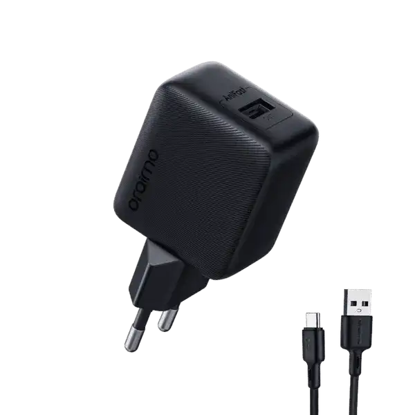 Oraimo Cannon 18S 18W Wall Charger + Usb - Lightning Black