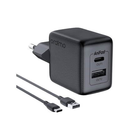 Oraimo Cannon 18S 18W Wall Charger + Usb - Lightning Black