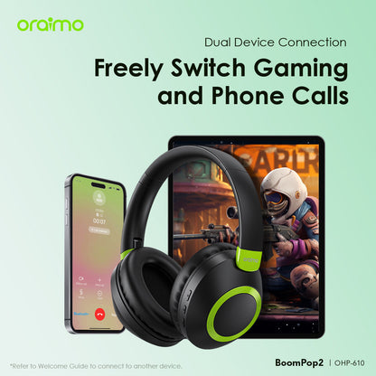 Oraimo BoomPop 2 – 60h Battery, Bass Boost, ENC Mic & Dual Connection