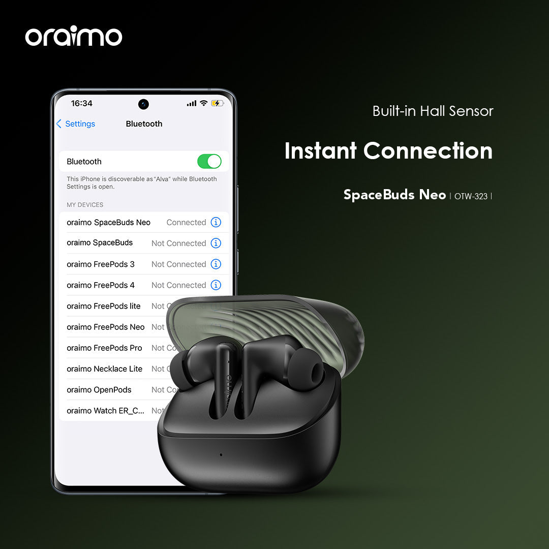 Oraimo SpaceBuds Neo – BT 5.4, 30h Battery & ENC