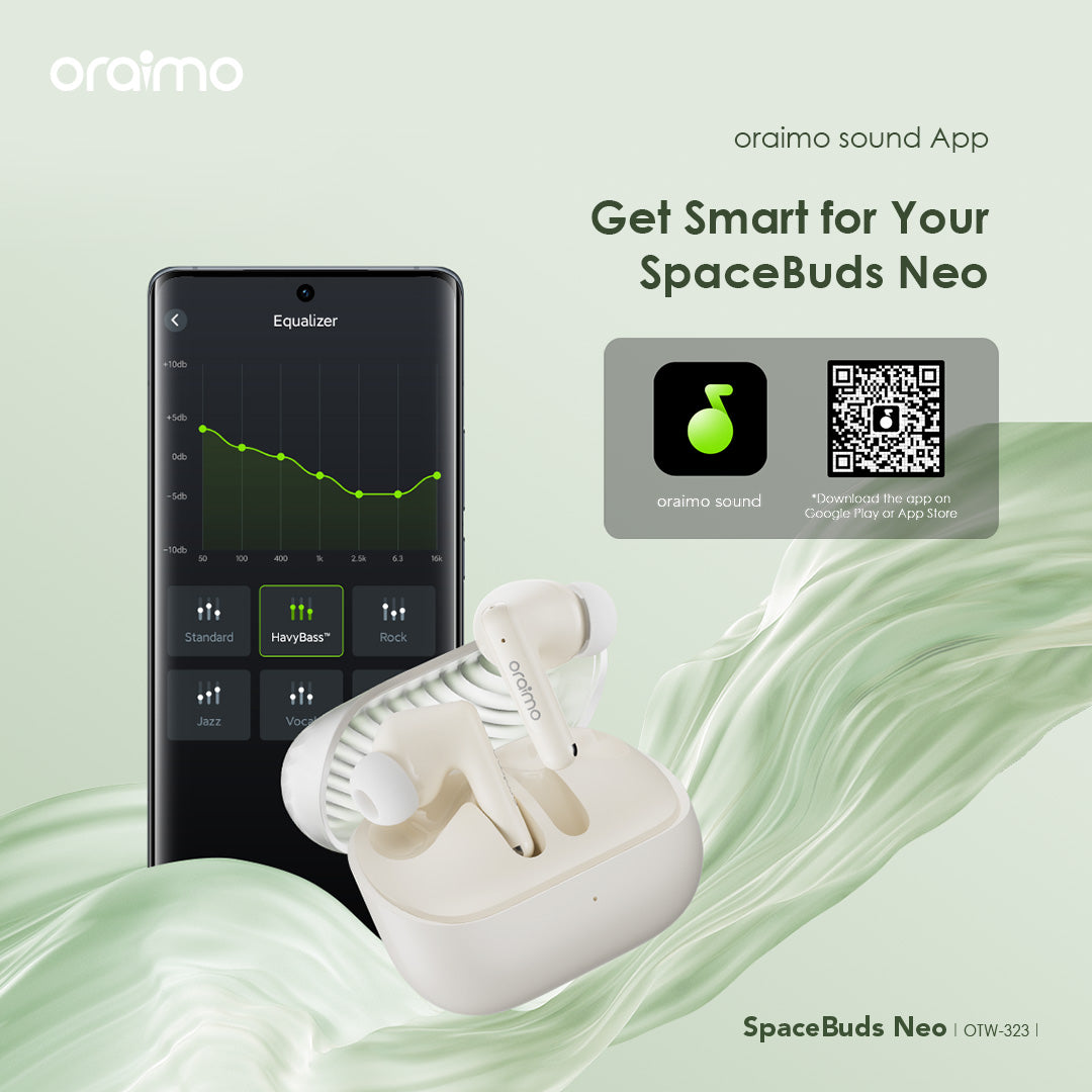 Oraimo SpaceBuds Neo – BT 5.4, 30h Battery & ENC