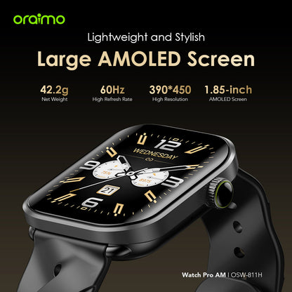 Watch Pro AM – 1.85" AMOLED, Bluetooth Calls, 14-Day Battery