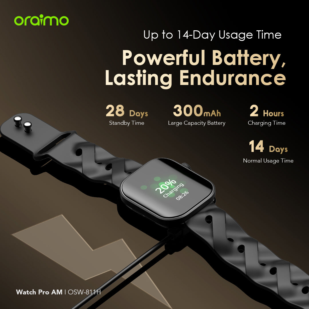 Watch Pro AM – 1.85" AMOLED, Bluetooth Calls, 14-Day Battery