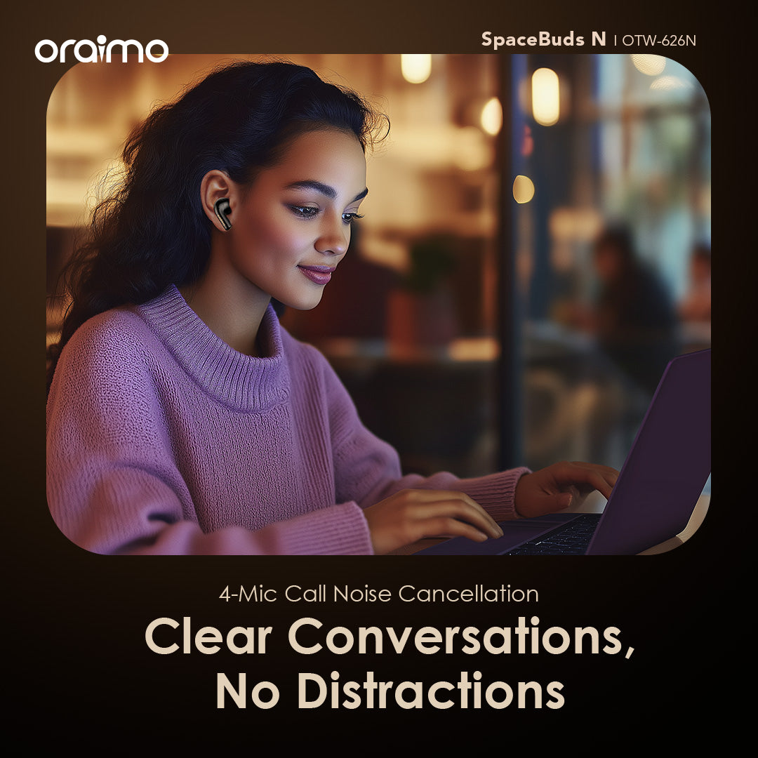 Oraimo SpaceBuds N – ANC, 38h Battery & Multi-Device Pairing