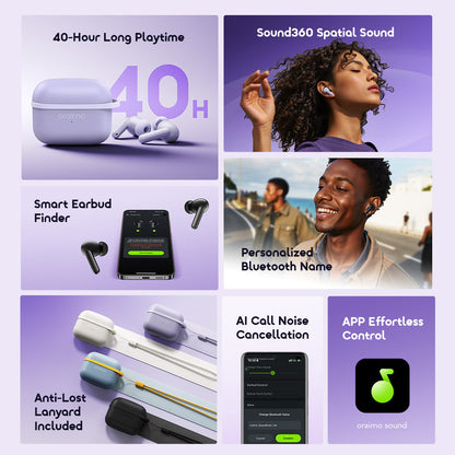 Oraimo SpaceBuds Lite – 40h Playtime, ENC Calls & Powerful Bass