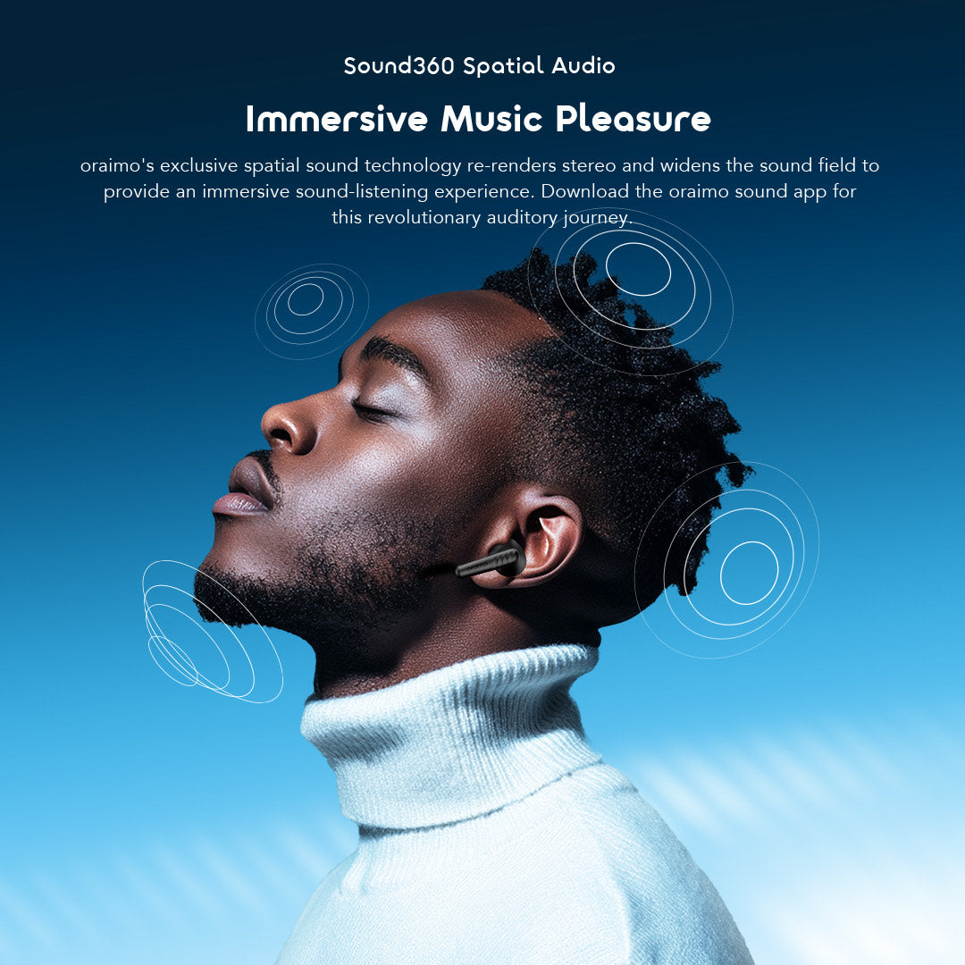Oraimo SpaceBuds Neo+, ANC, 30h Playtime & Sound360™ Spatial Audio