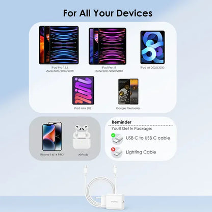 Oraimo PowerCube 20 OCW-E106S-CC54 – Chargeur USB Type-C 20W Compact & Rapide