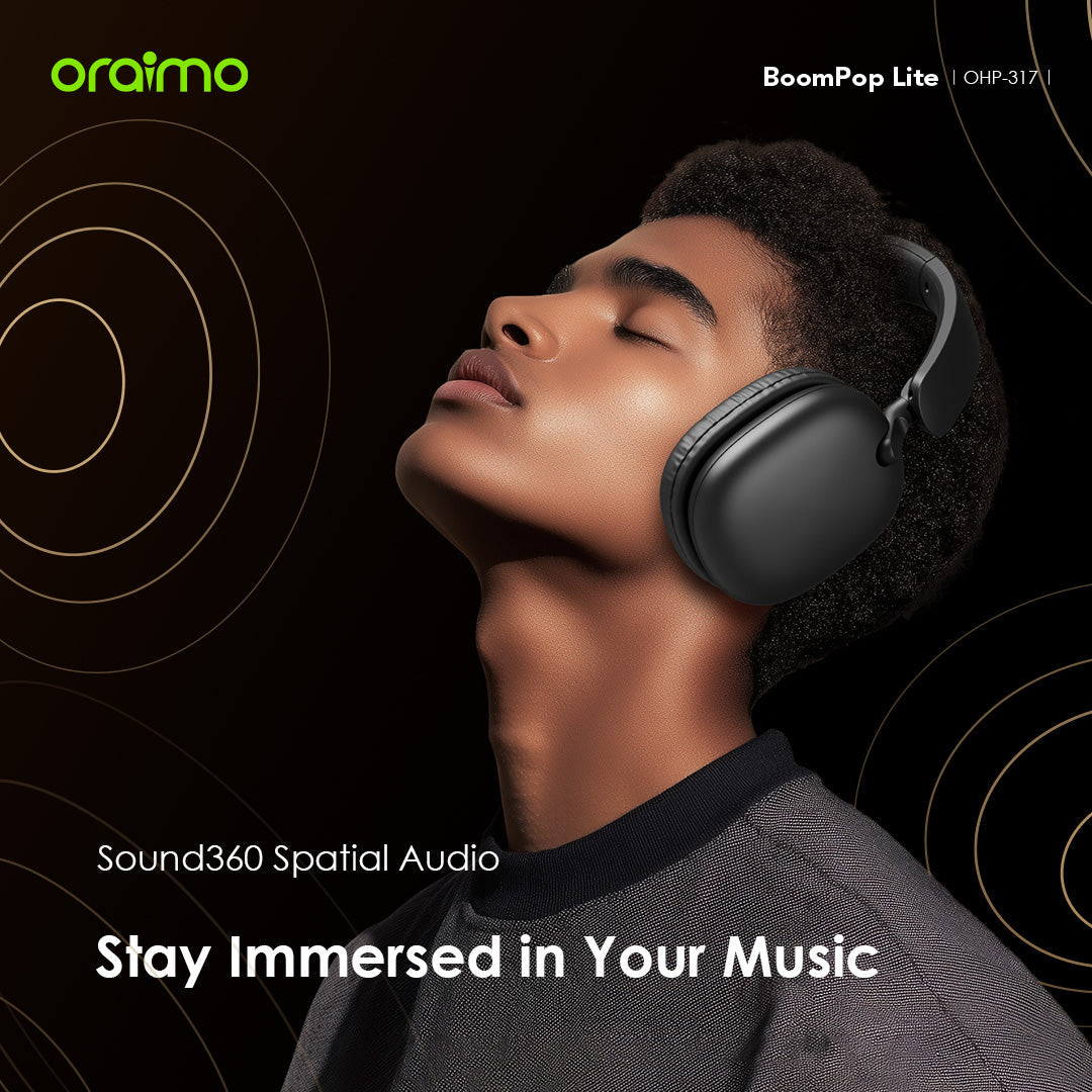 Oraimo BoomPop Lite – 65h Battery, ENC Mic & Gaming Mode