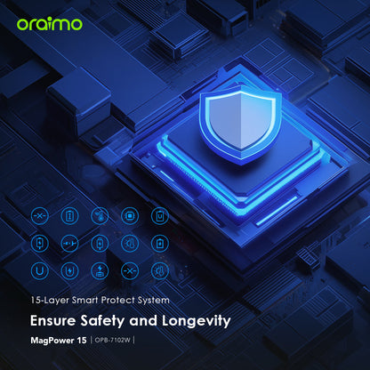 Oraimo MagPower 15 – Magnetic 10000mAh Power Bank with 15W Wireless & 22.5W Wired Charging