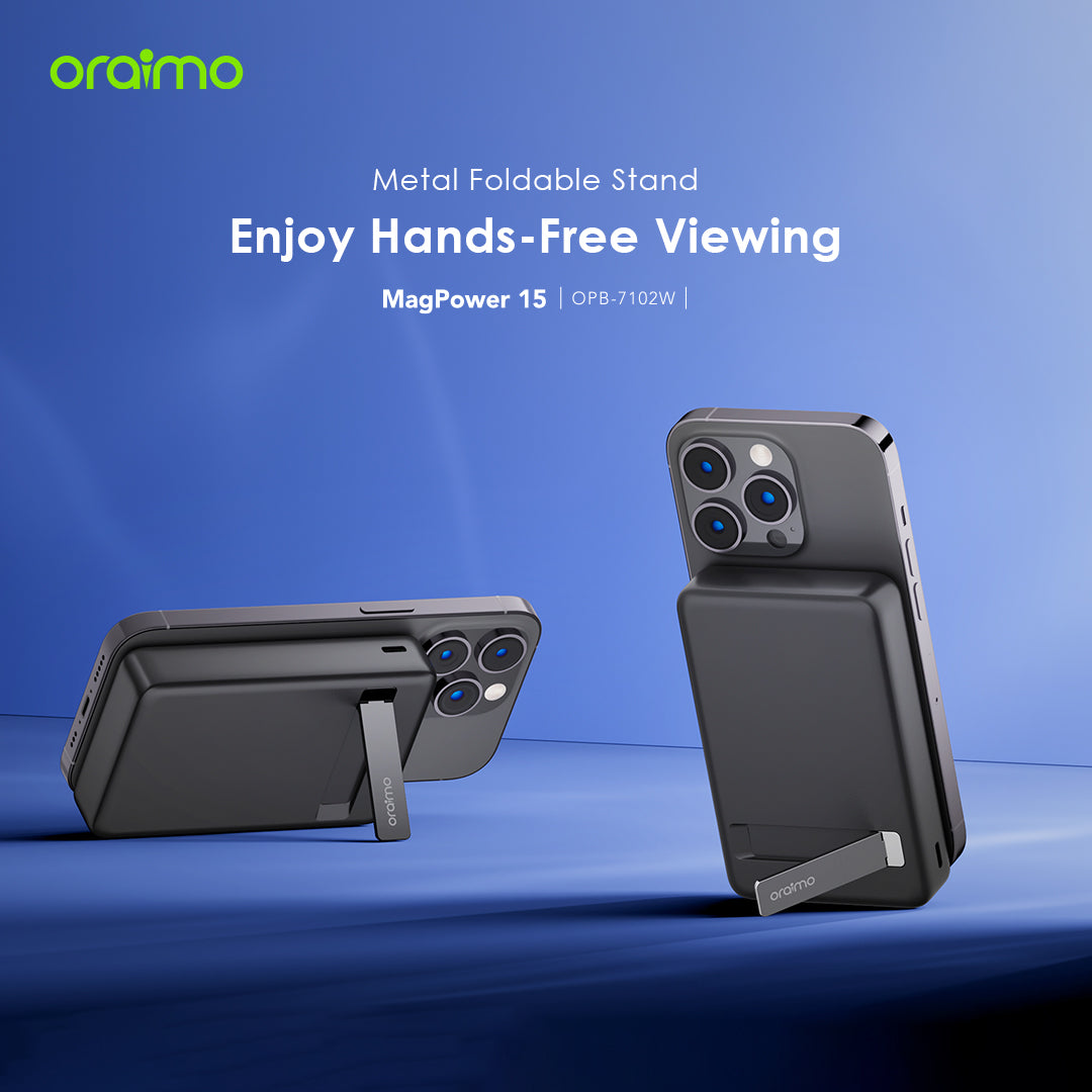 Oraimo MagPower 15 – Magnetic 10000mAh Power Bank with 15W Wireless & 22.5W Wired Charging
