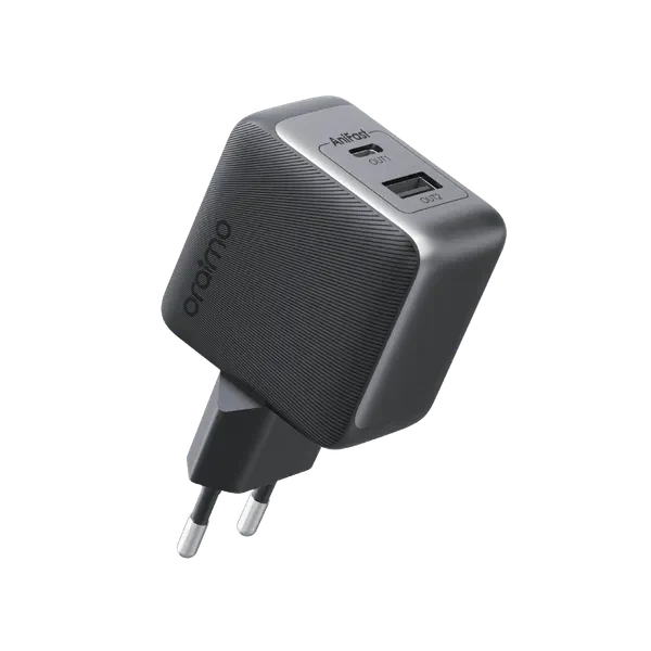 Oraimo PowerCube 33 Pro – 33W Dual-Port GaN Fast Charger with 60W USB-A to USB-C Cable